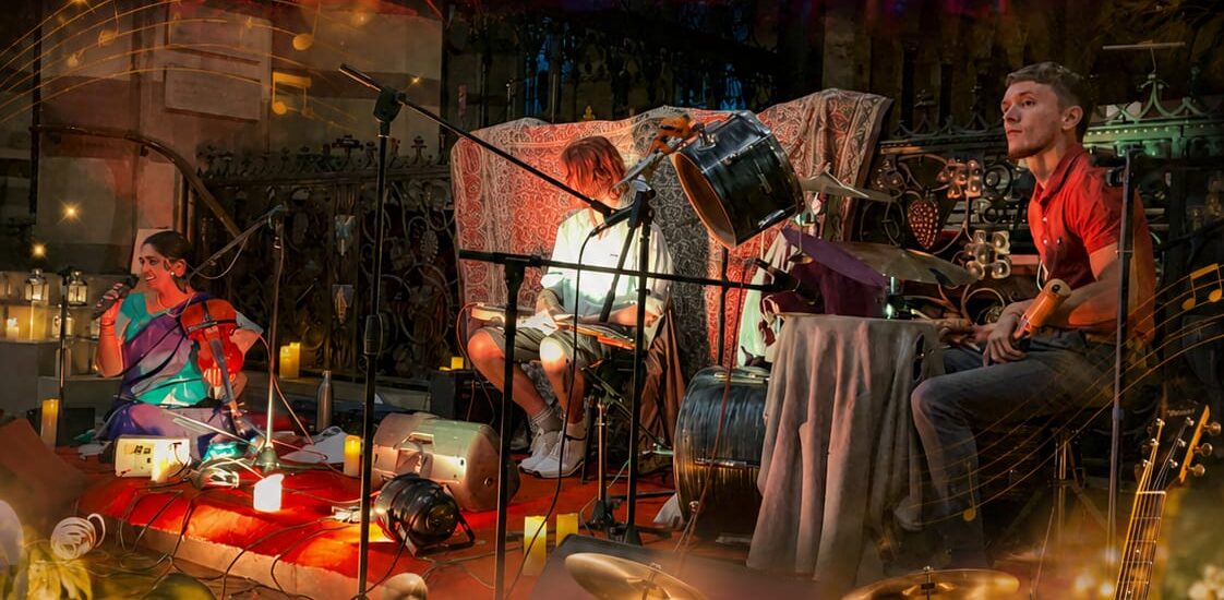 Promotional image for East Meets West- A Fusion Musical Collaboration