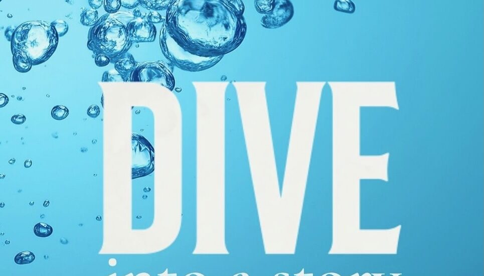 Book cover with an underwater background and text over the front.