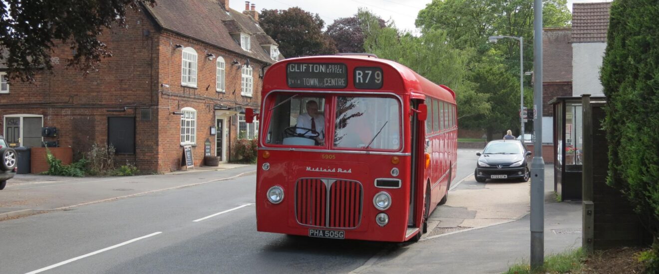 Promotional image for Vintage Midland Red Bus and St. Mary’s Tour