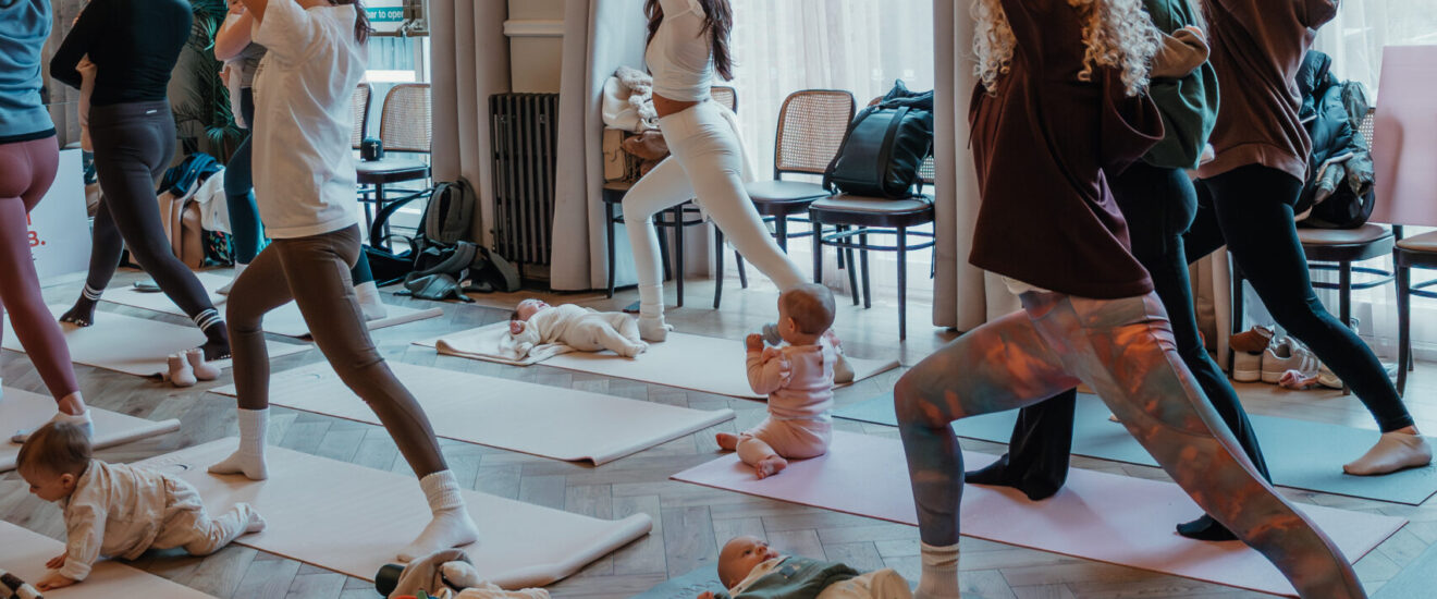 Mums & babies doing pilates