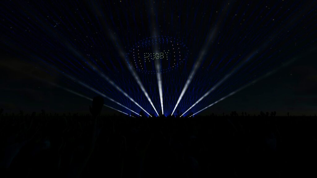 Promotional image for Rugby Town Drone and Light Shows